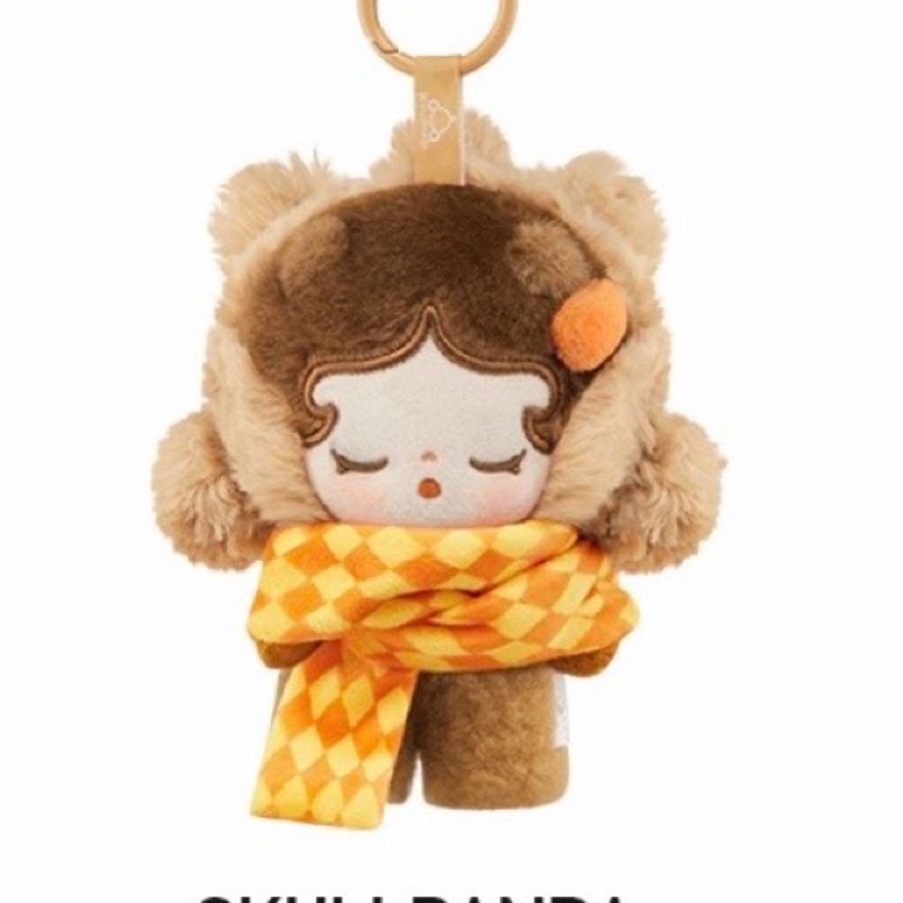 Pop Mart Popbean Fluffy & Cozy Series Plush Pendant - Skullpanda Snug Scarf